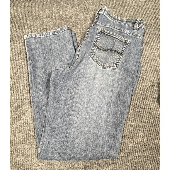 Lee Jeans‎ Womens 18W Blue Denim Pants Comfort Waistband Stretch Casual 36x30 - Picture 1 of 16
